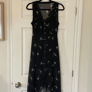 Women's Sleeveless Sheer High-Low Dress